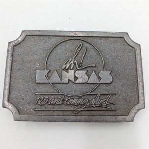 Ah Kansas Belt Buckle 125th Anniversary Vintage Country Western Ks Cowboy